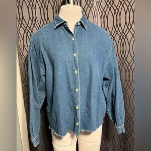 Gap Denim Button-Up long sleeve Shirts size M [j-12]